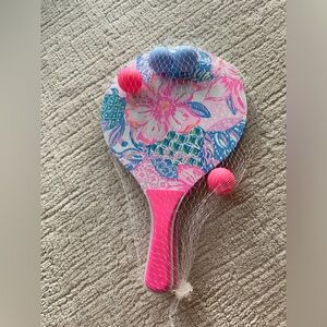 NWT Limited Edition Lilly Pulitzer paddle ball set